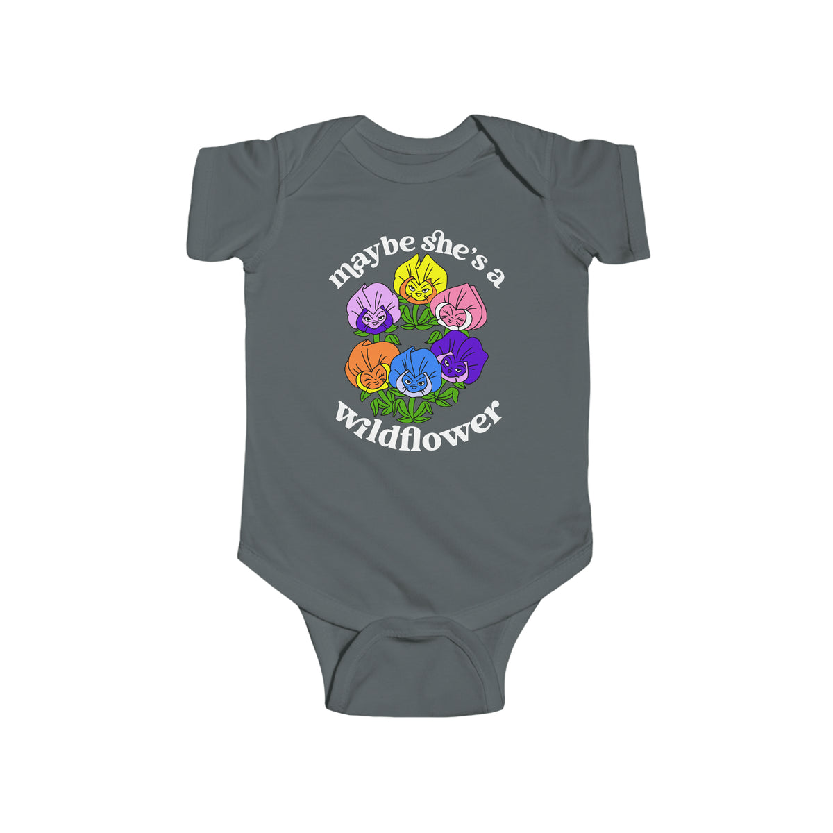 Maybe She’s A Wildflower Rabbit Skins Infant Fine Jersey Bodysuit