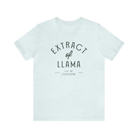 Extract of Llama Bella Canvas Unisex Jersey Short Sleeve Tee