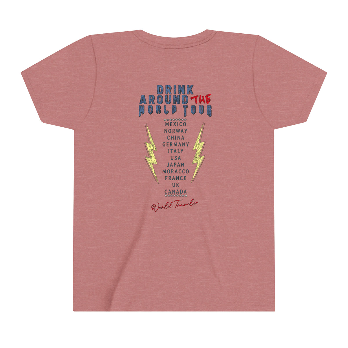 Drink Around The World Tour Bella Canvas Youth Short Sleeve Tee
