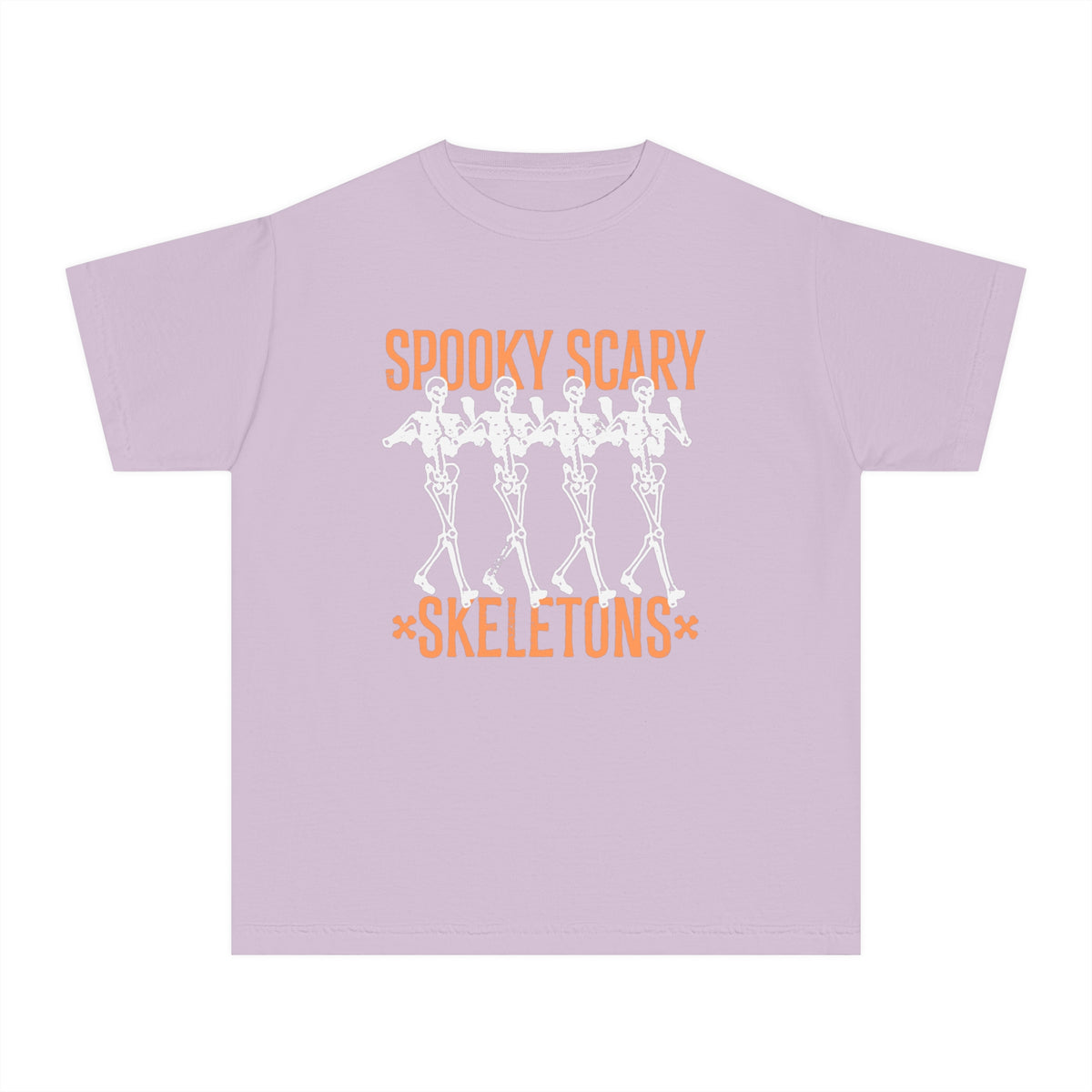 Spooky Scary Skeleton Comfort Colors Youth Midweight Tee