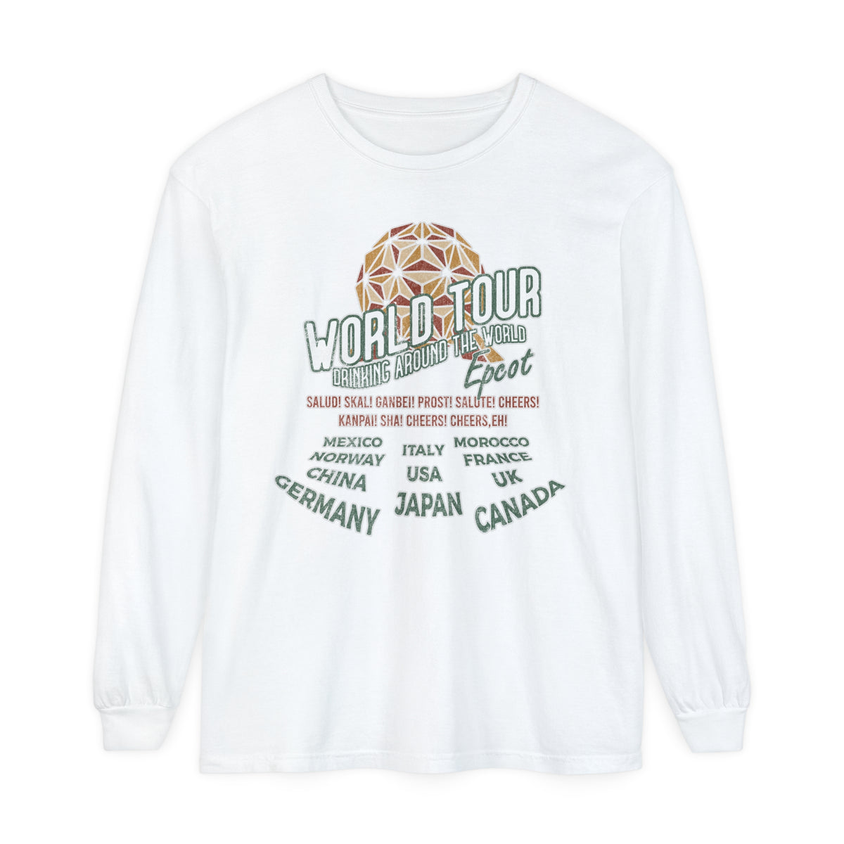 World Tour Comfort Colors Unisex Garment-dyed Long Sleeve T-Shirt