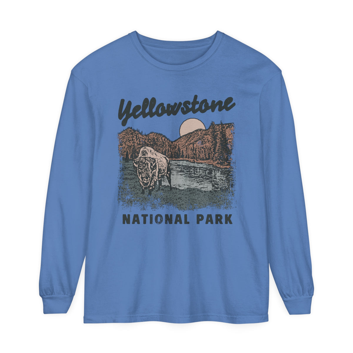 Yellowstone National Park Comfort Colors Unisex Garment-dyed Long Sleeve T-Shirt