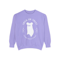 Trick or Treat Down Main Street Comfort Colors Unisex Garment-Dyed Sweatshirt