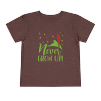 Never Grow Up Bella Canvas Toddler Short Sleeve Tee