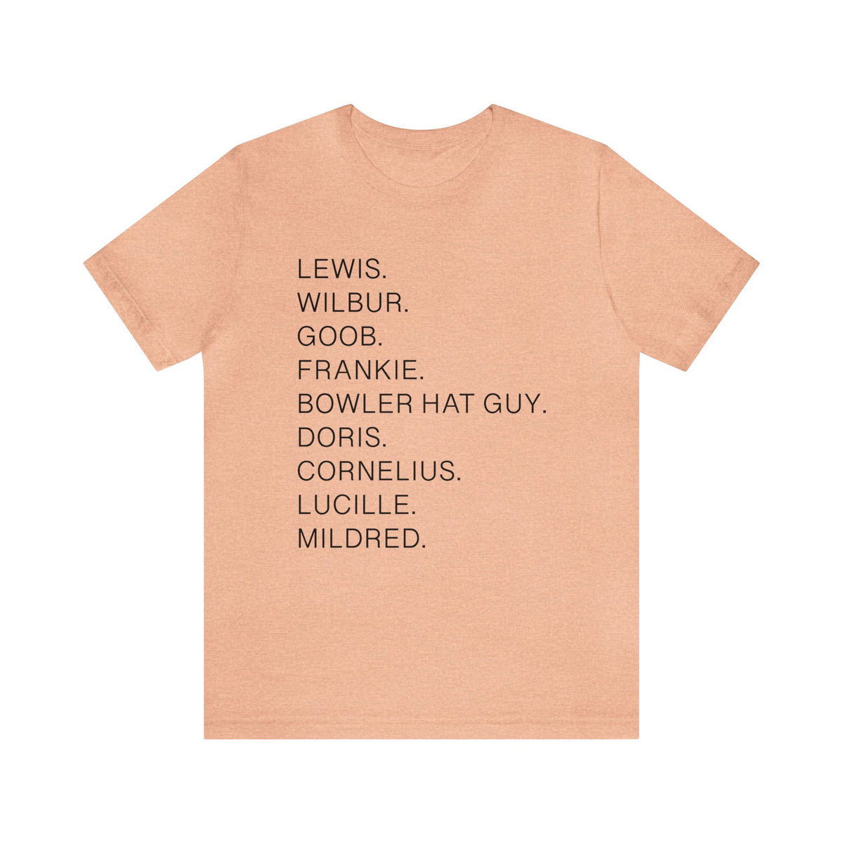 Meet The Robinson’s Character Names Bella Canvas Unisex Jersey Short Sleeve Tee