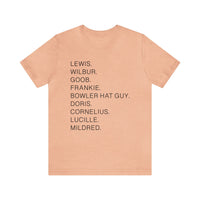 Meet The Robinson’s Character Names Bella Canvas Unisex Jersey Short Sleeve Tee