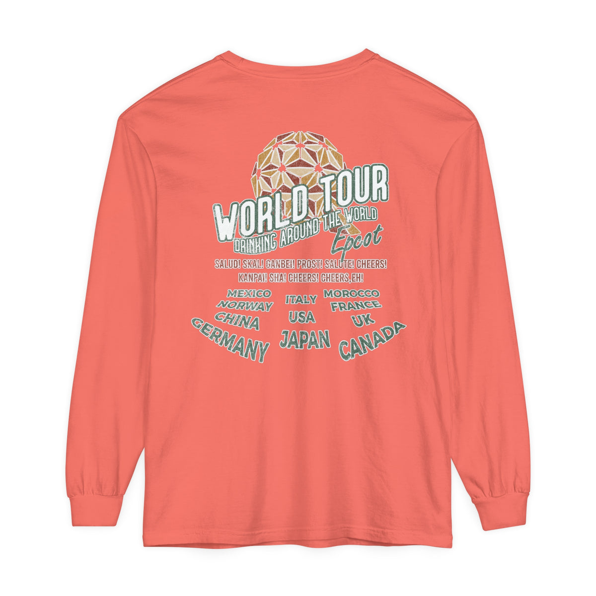 World Tour Comfort Colors Unisex Garment-dyed Long Sleeve T-Shirt