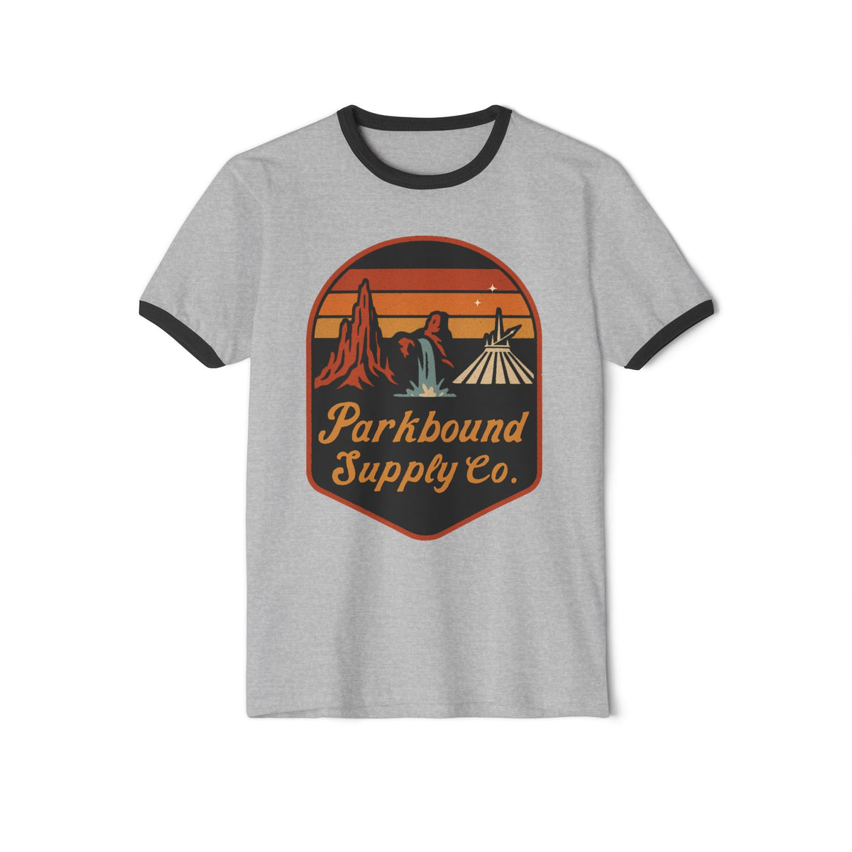 Parkbound Vintage Ringer Tee — The Triple Mountain Badge