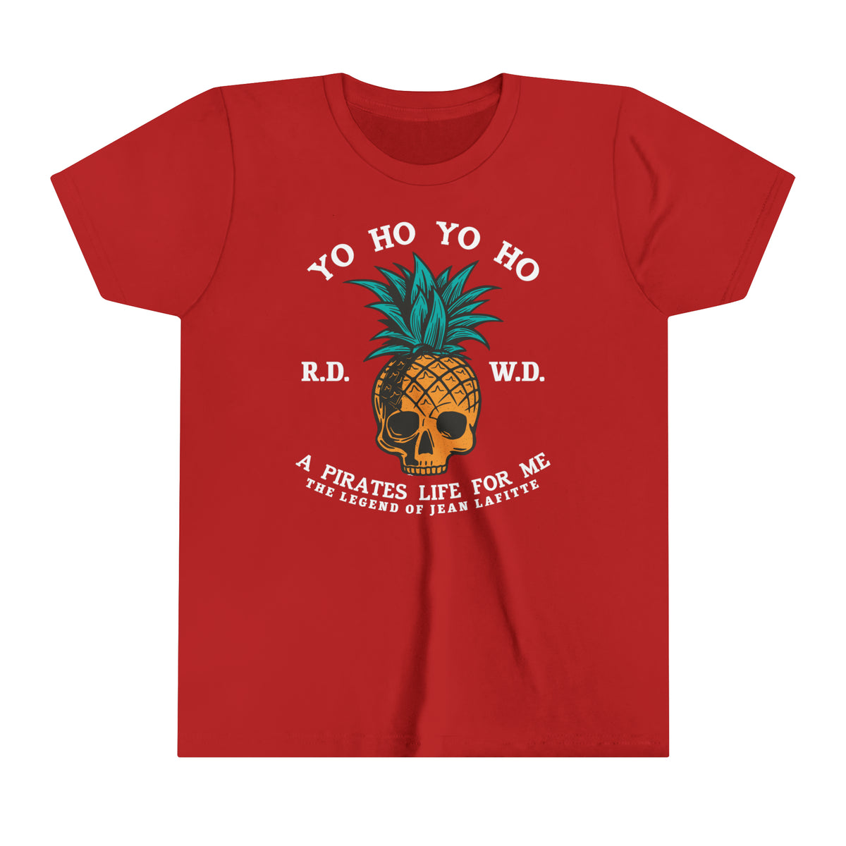 Yo Ho Pirates Life For Me Bella Canvas Youth Short Sleeve Tee