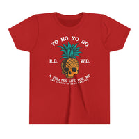 Yo Ho Pirates Life For Me Bella Canvas Youth Short Sleeve Tee