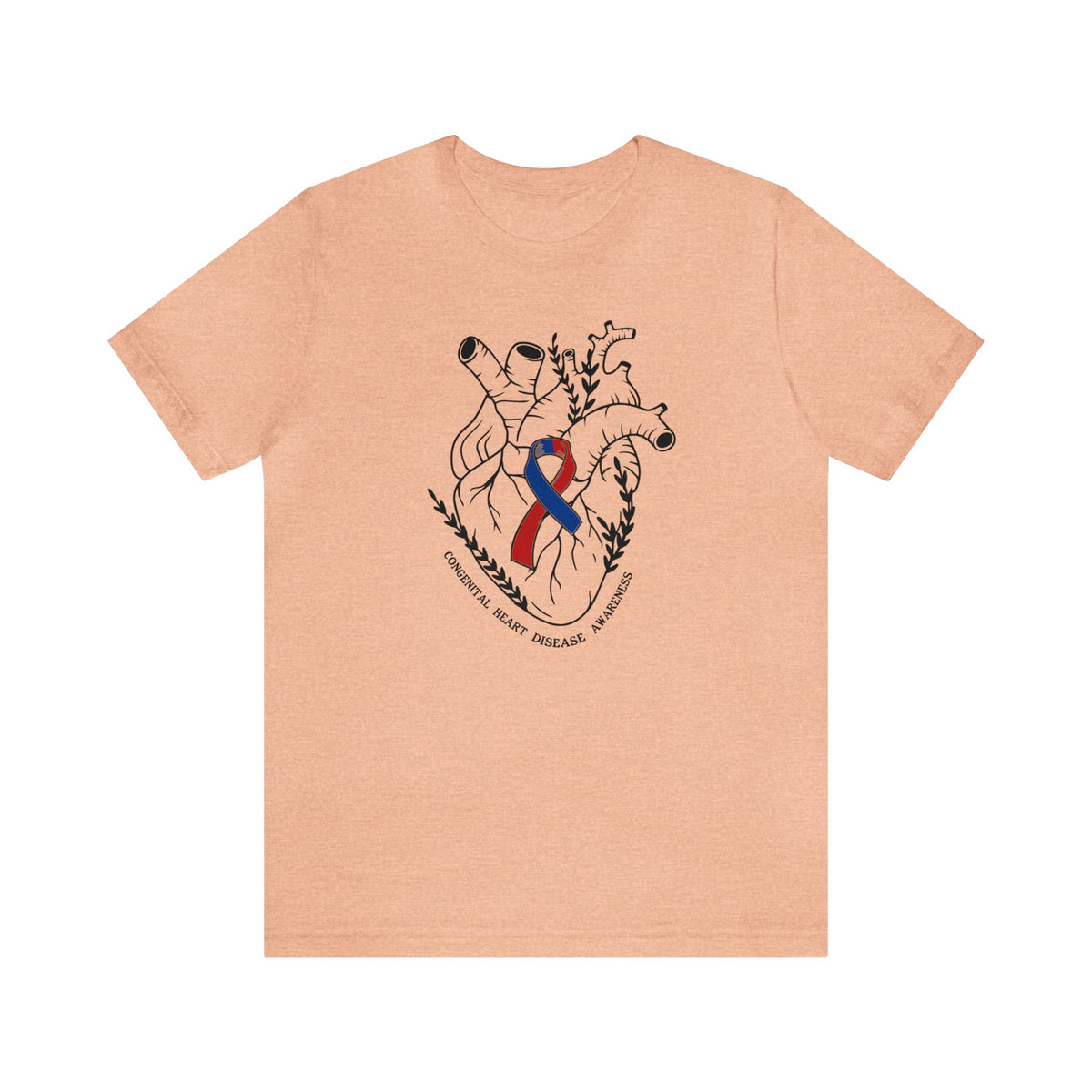 Congenital Heart Disease Awareness Bella Canvas Unisex Jersey Short Sleeve Tee