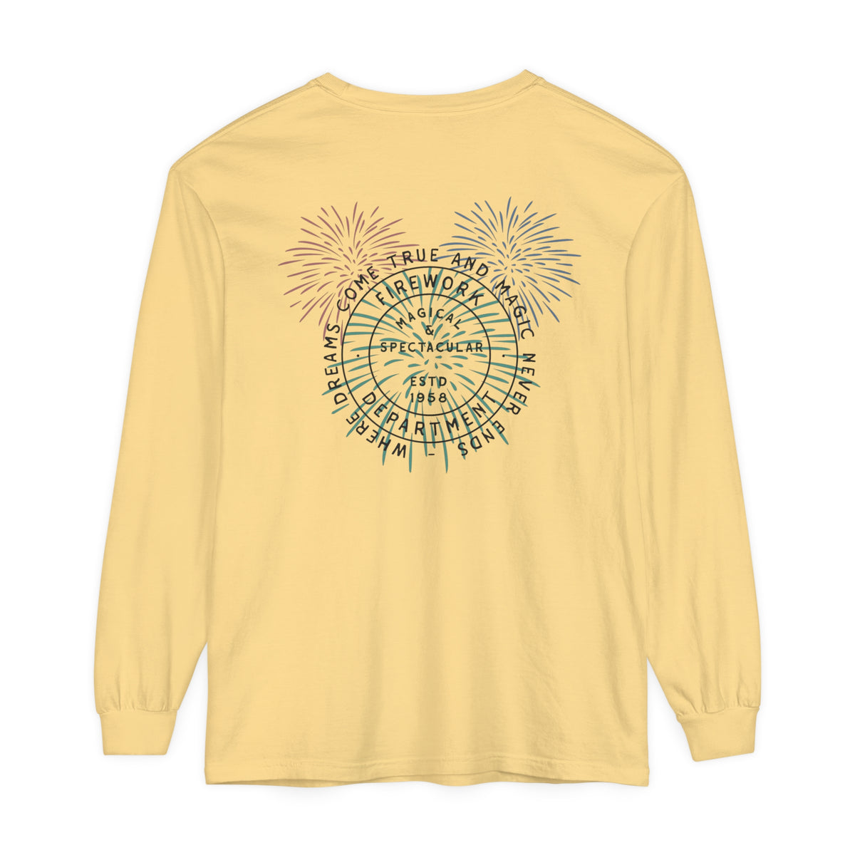 Firework Department Comfort Colors Unisex Garment-dyed Long Sleeve T-Shirt