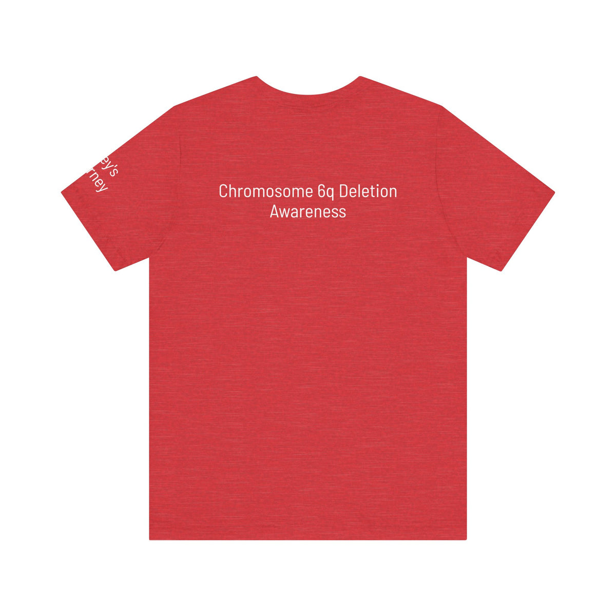 Joey's Journey Chromosome 6q Deletion Awareness Bella Canvas Unisex Jersey Short Sleeve Tee