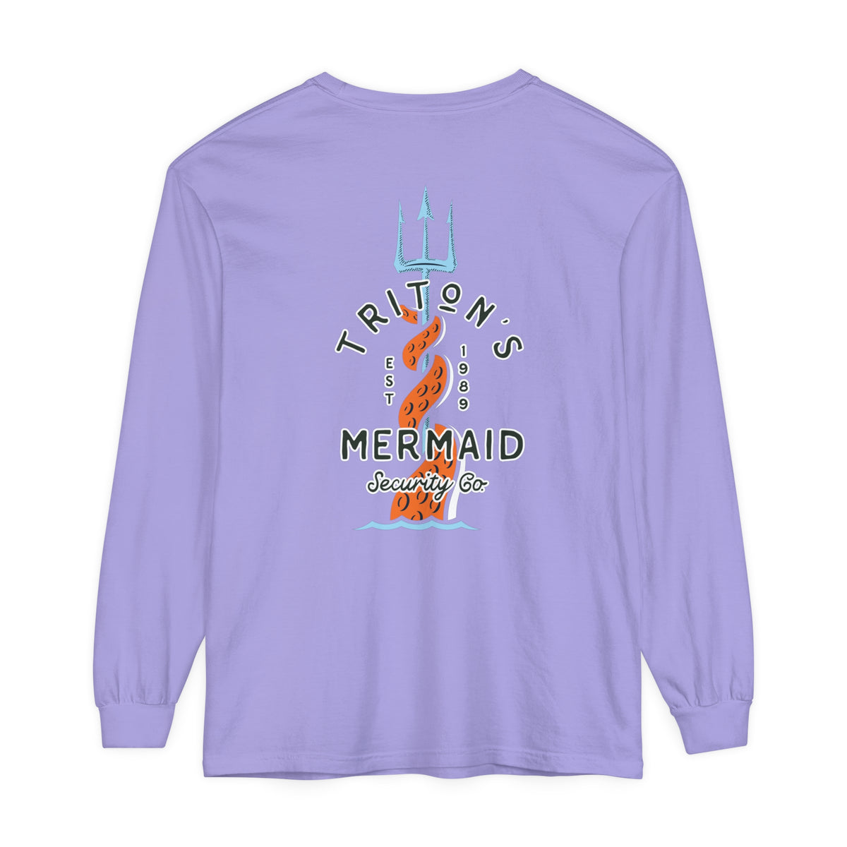Triton's Mermaid Security Comfort Colors Unisex Garment-dyed Long Sleeve T-Shirt