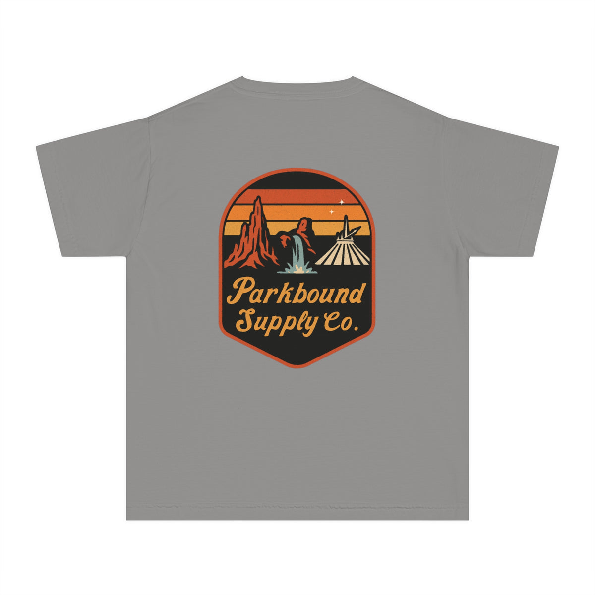 The Triple Mountain Badge — Parkbound Supply Co. Comfort Colors Youth Midweight Tee