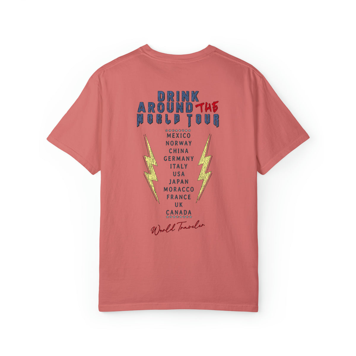 Drink Around The World Tour Comfort Colors Unisex Garment-Dyed T-shirt