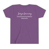 Joey's Journey Chromosome 6q Deletion Awareness Bella Canvas Youth Short Sleeve Tee