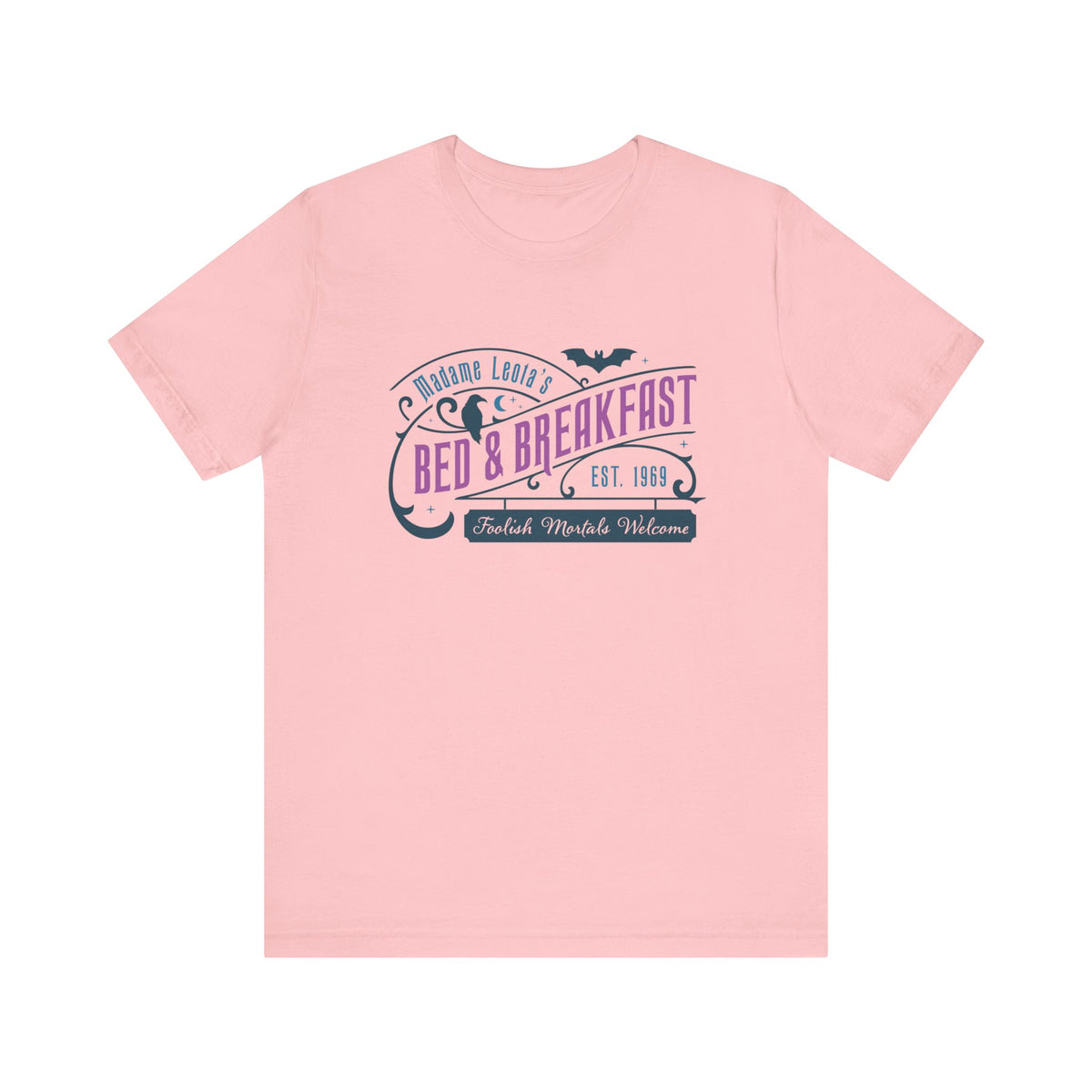 Madame Leota’s Bed and Breakfast Teal Bella Canvas Unisex Jersey Short Sleeve Tee