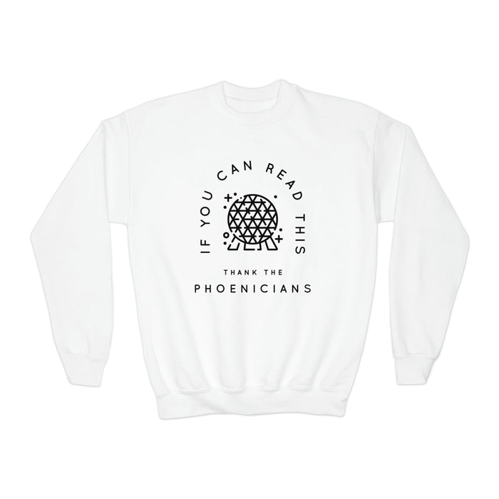 If You Can Read This Thank The Phoenicians Gildan Youth Crewneck Sweatshirt