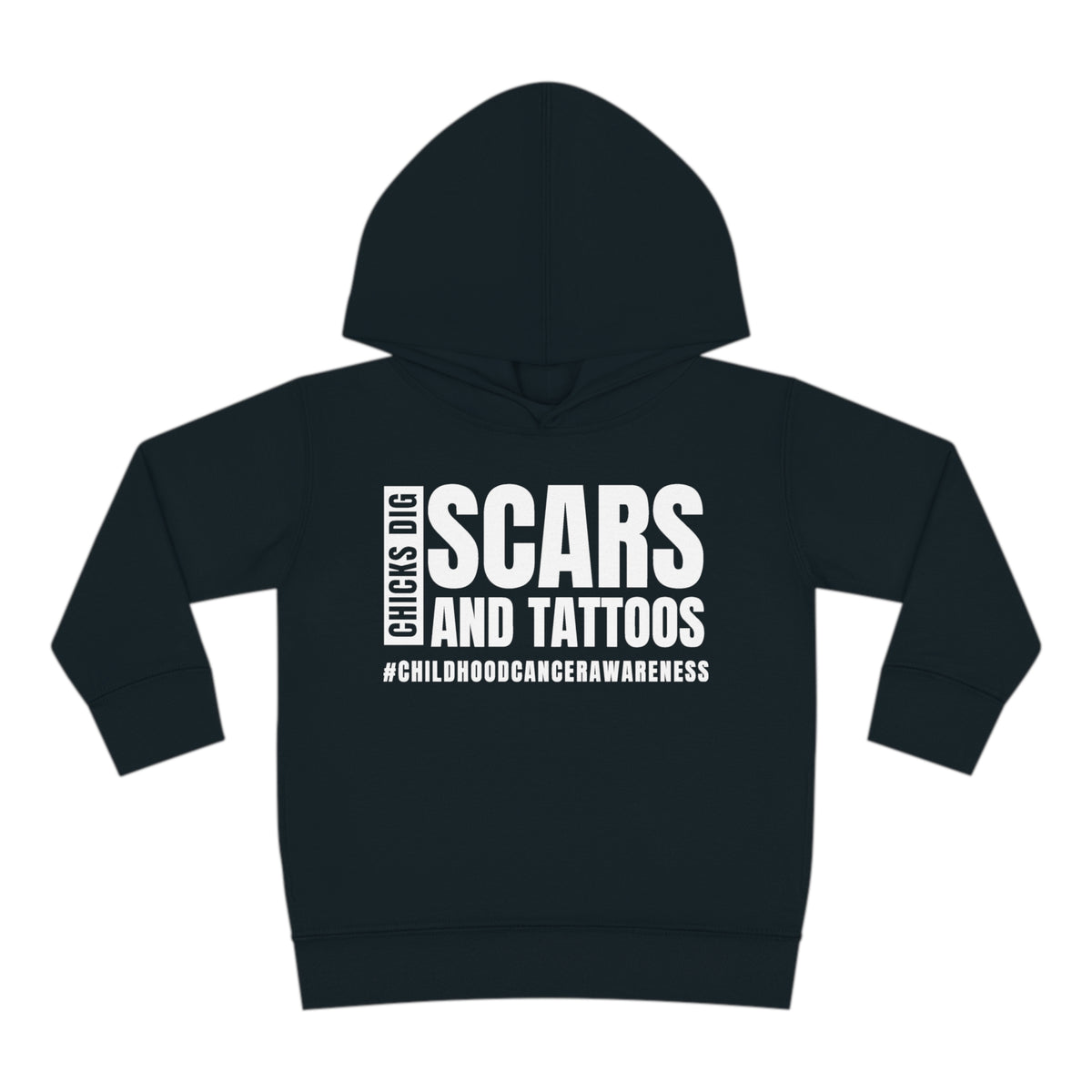 Chicks Dig Scars and Tattoos Toddler Pullover Rabbit Skins Fleece Hoodie