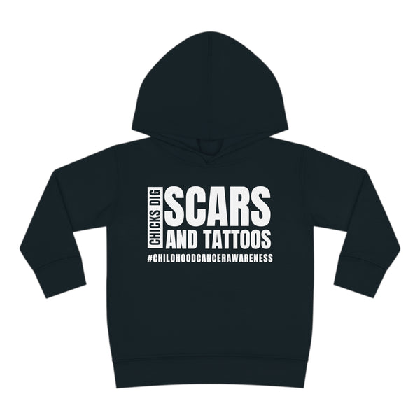 Chicks Dig Scars and Tattoos Toddler Pullover Rabbit Skins Fleece Hoodie
