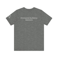 Joey's Journey Chromosome 6q Deletion Awareness Bella Canvas Unisex Jersey Short Sleeve Tee