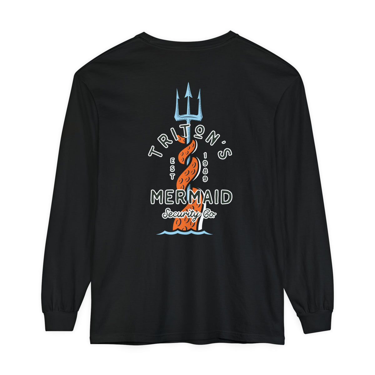 Triton's Mermaid Security Comfort Colors Unisex Garment-dyed Long Sleeve T-Shirt