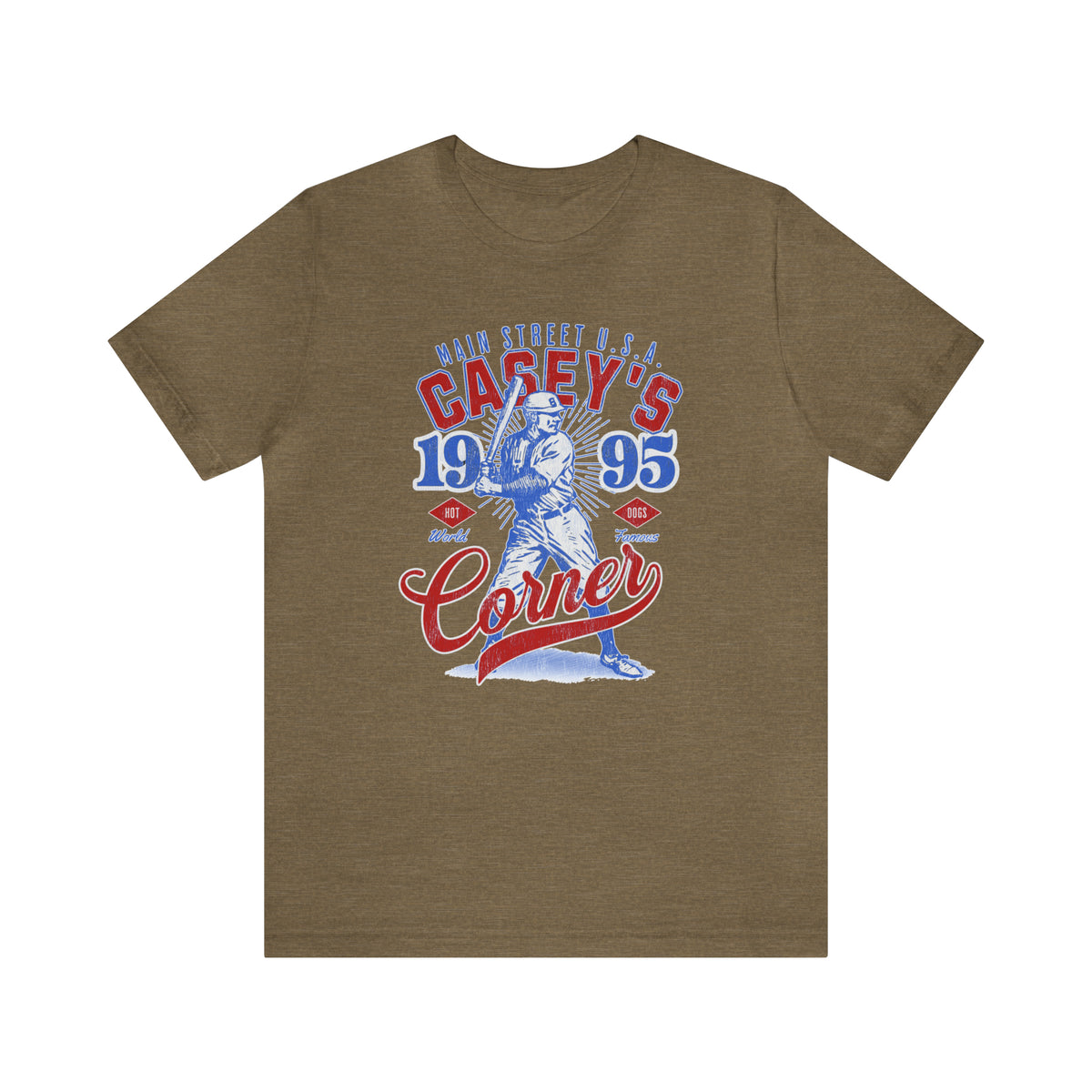 Casey’s Corner Distressed Bella Canvas Unisex Jersey Short Sleeve Tee