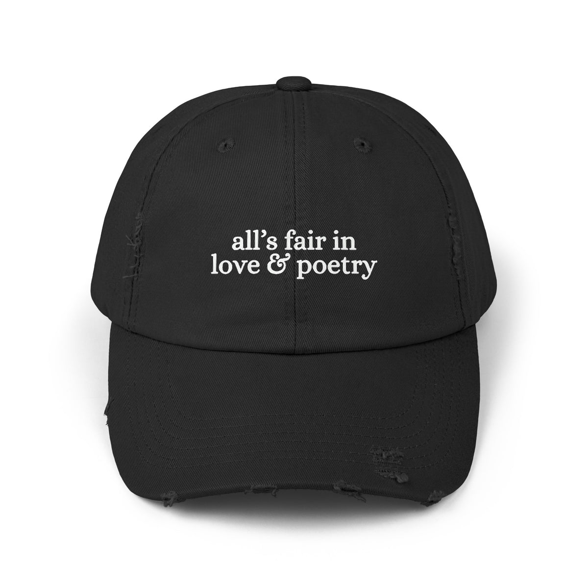 All's Fair In Love And Poetry Unisex Distressed Cap