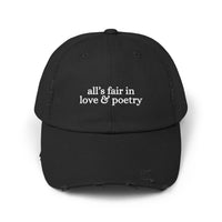 All's Fair In Love And Poetry Unisex Distressed Cap