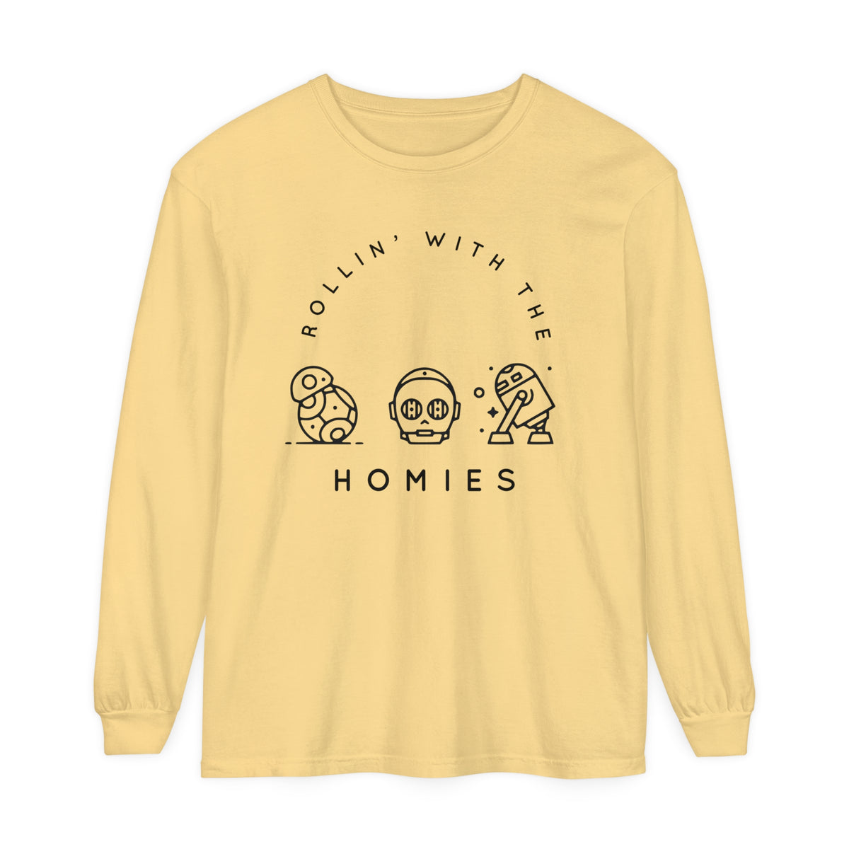 Rollin’ With The Homies Comfort Colors Unisex Garment-dyed Long Sleeve T-Shirt