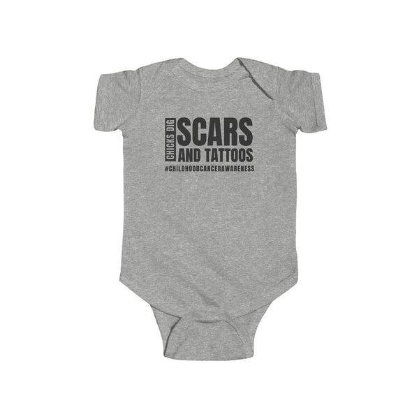 Chicks Dig Scars and Tattoos Rabbit Skins Infant Fine Jersey Bodysuit