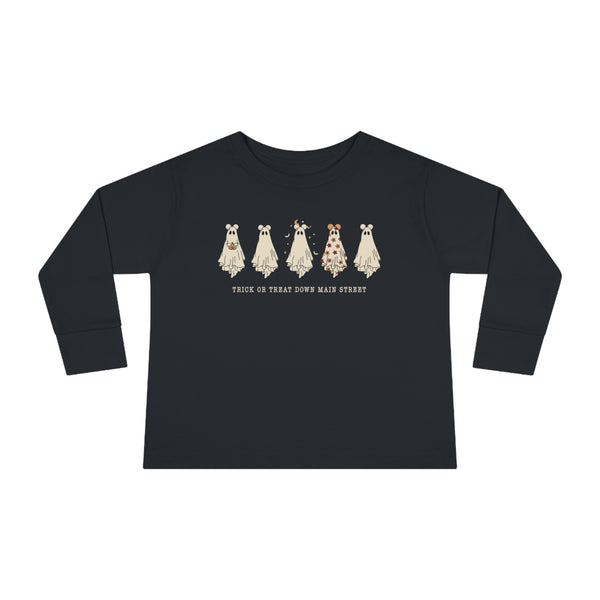 Trick or Treat Down Main Street Toddler Long Sleeve Tee