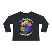 Maybe She’s A Wildflower Rabbit Skins Toddler Long Sleeve Tee