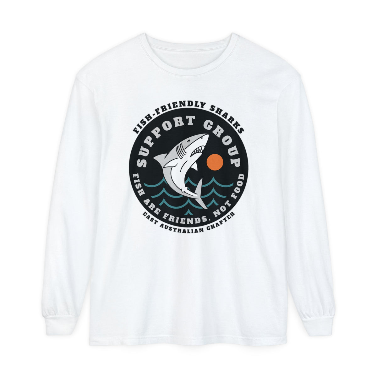 Friendly Shark Support Group Comfort Colors Unisex Garment-dyed Long Sleeve T-Shirt