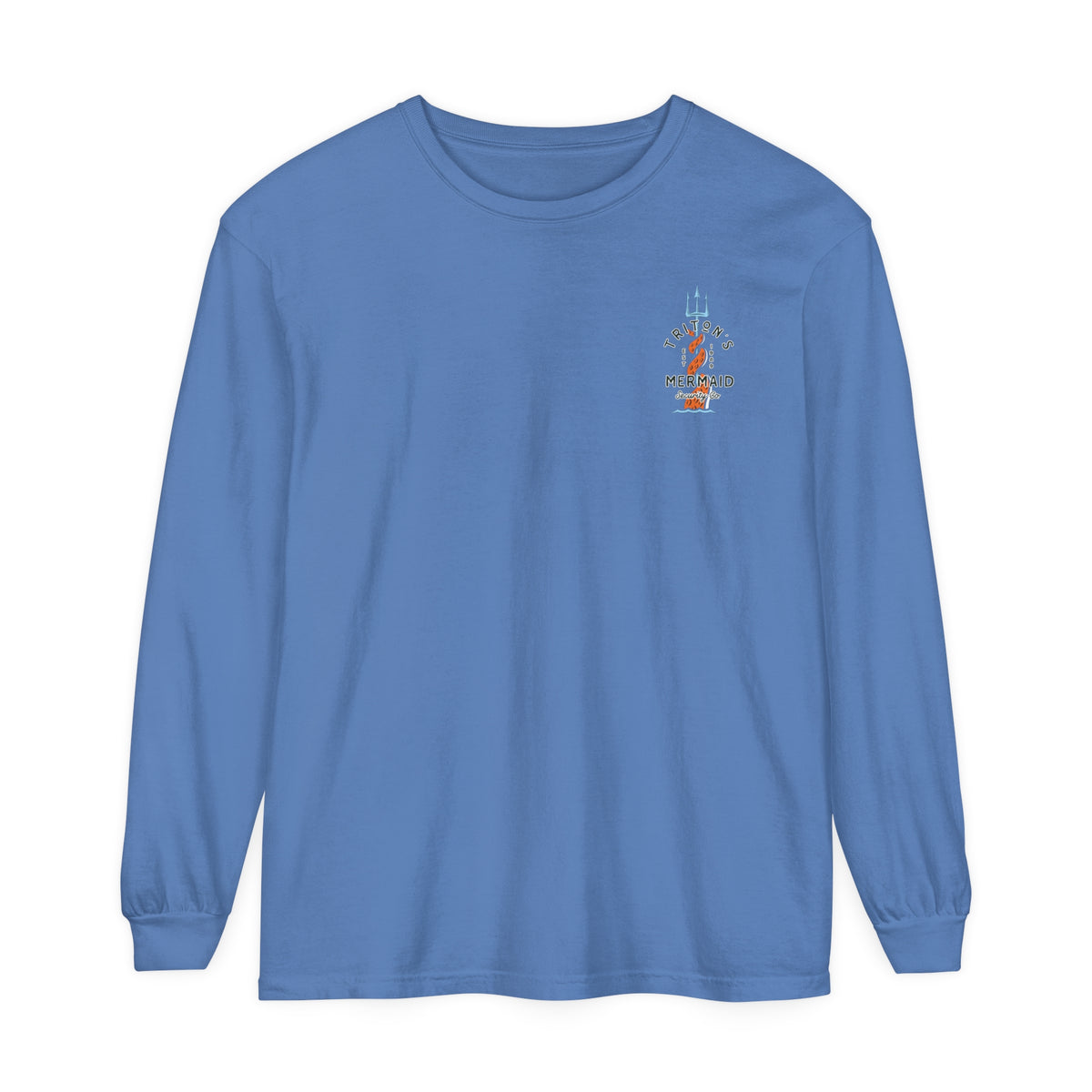 Triton's Mermaid Security Comfort Colors Unisex Garment-dyed Long Sleeve T-Shirt