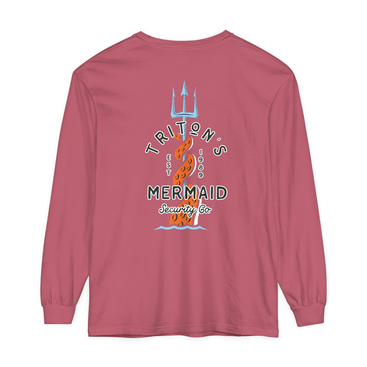 Triton's Mermaid Security Comfort Colors Unisex Garment-dyed Long Sleeve T-Shirt