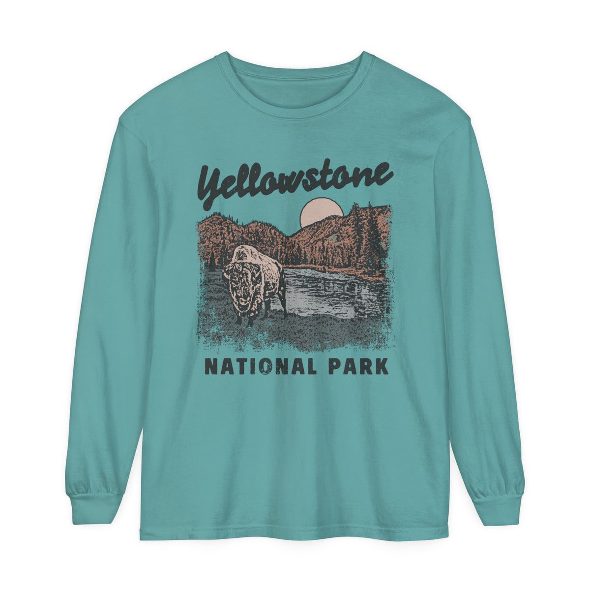 Yellowstone National Park Comfort Colors Unisex Garment-dyed Long Sleeve T-Shirt