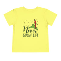 Never Grow Up Bella Canvas Toddler Short Sleeve Tee