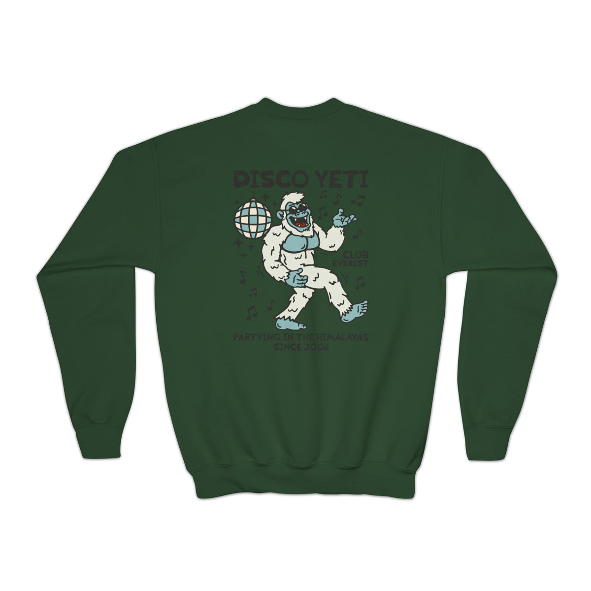 Disco Yeti Gildan Youth Crewneck Sweatshirt