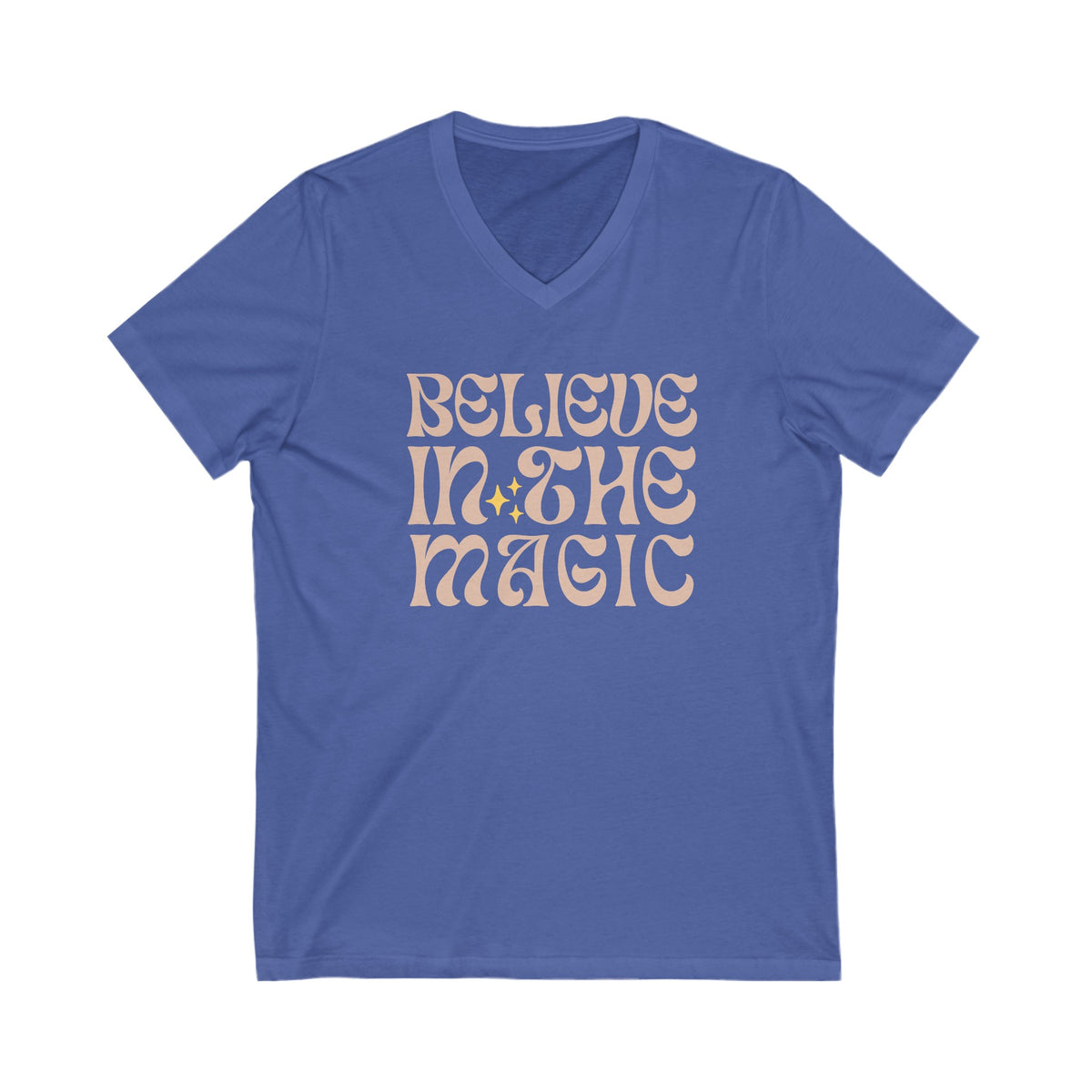 Believe In The Magic Bella Canvas Unisex Jersey Short Sleeve V-Neck Tee
