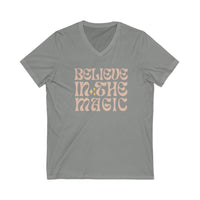 Believe In The Magic Bella Canvas Unisex Jersey Short Sleeve V-Neck Tee