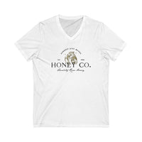 Hundred Acre Woods Honey Co. Bella Canvas Unisex Jersey Short Sleeve V-Neck Tee