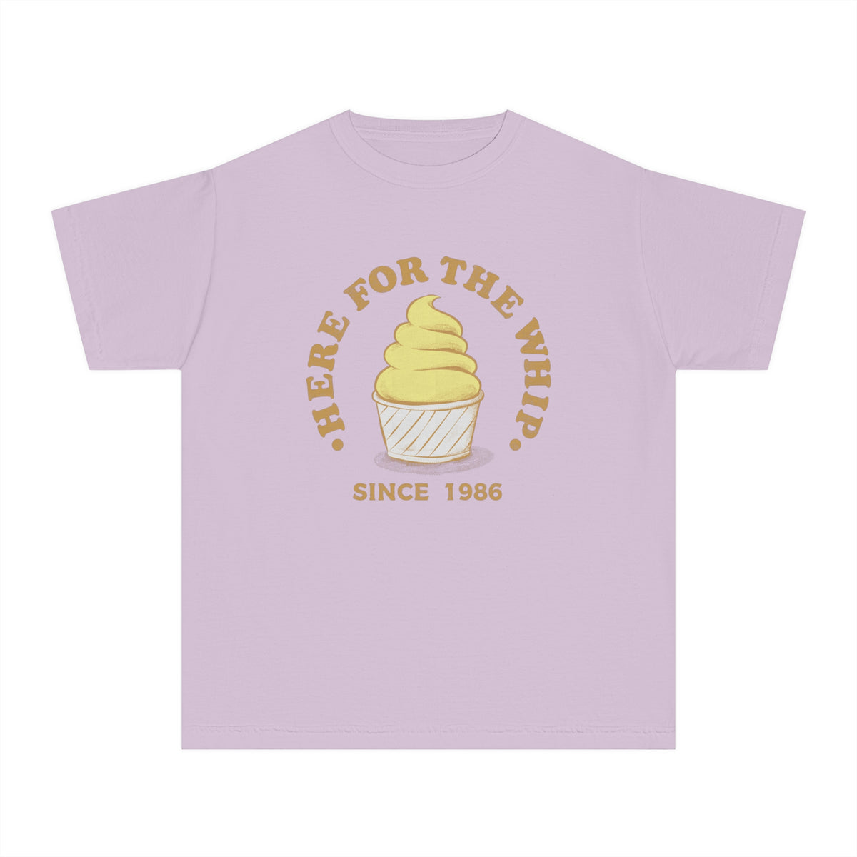 Here For The Whip Comfort Colors Youth Midweight Tee