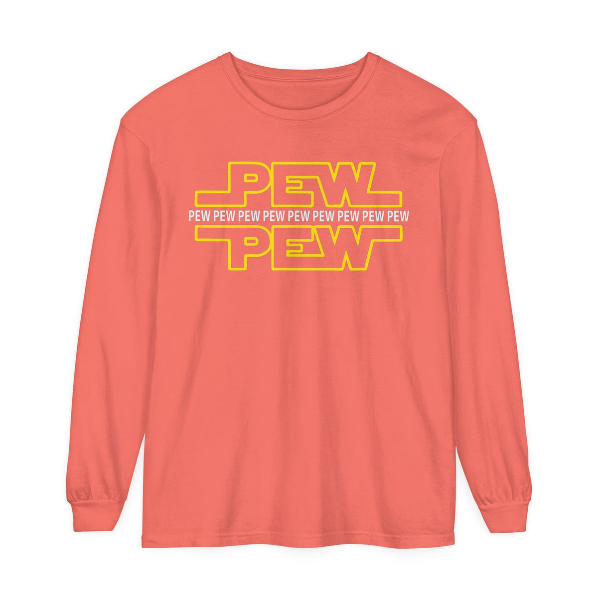 PEW PEW PEW Comfort Colors Unisex Garment-dyed Long Sleeve T-Shirt
