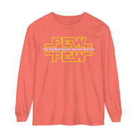 PEW PEW PEW Comfort Colors Unisex Garment-dyed Long Sleeve T-Shirt