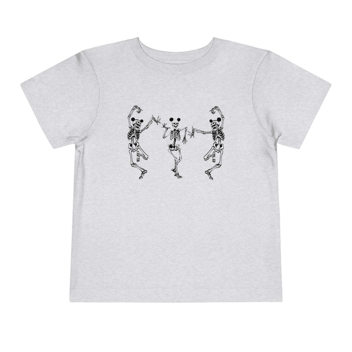 Dancing Skeletons with Ears Bella Canvas Toddler Short Sleeve Tee