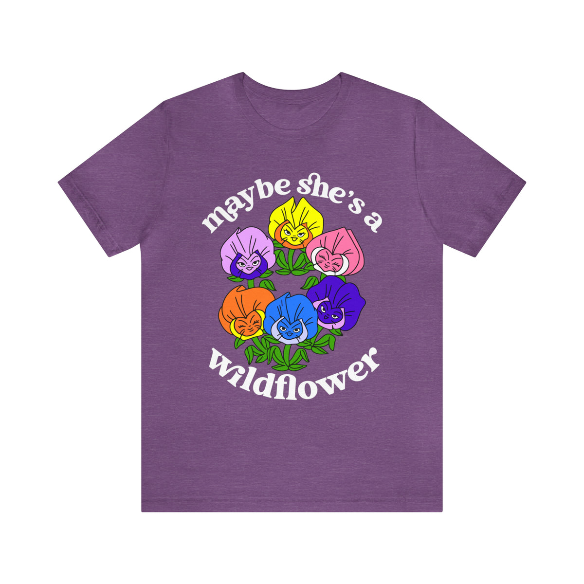 Maybe She’s A Wildflower Bella Canvas Unisex Jersey Short Sleeve Tee