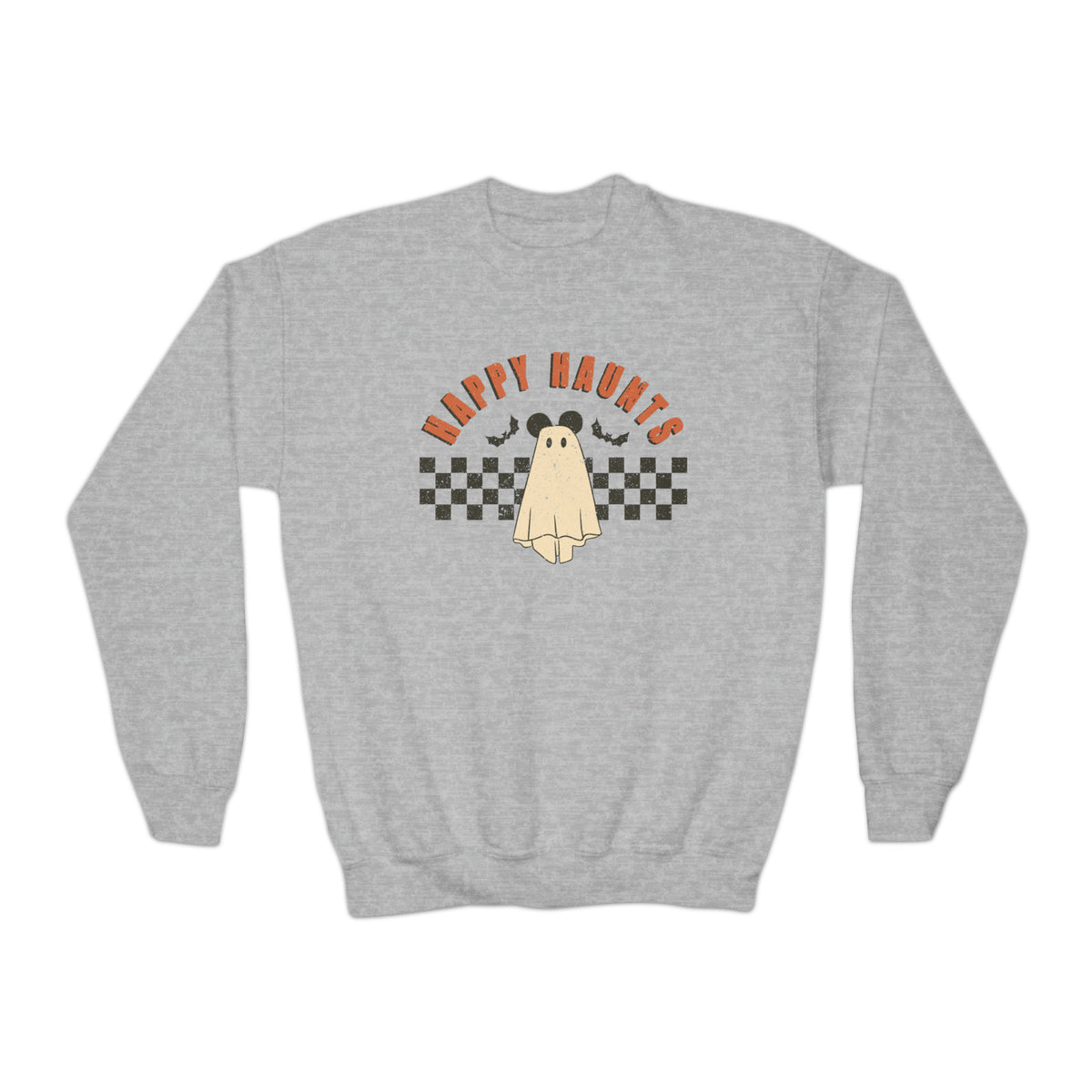 Happy Haunts Gildan Youth Crewneck Sweatshirt