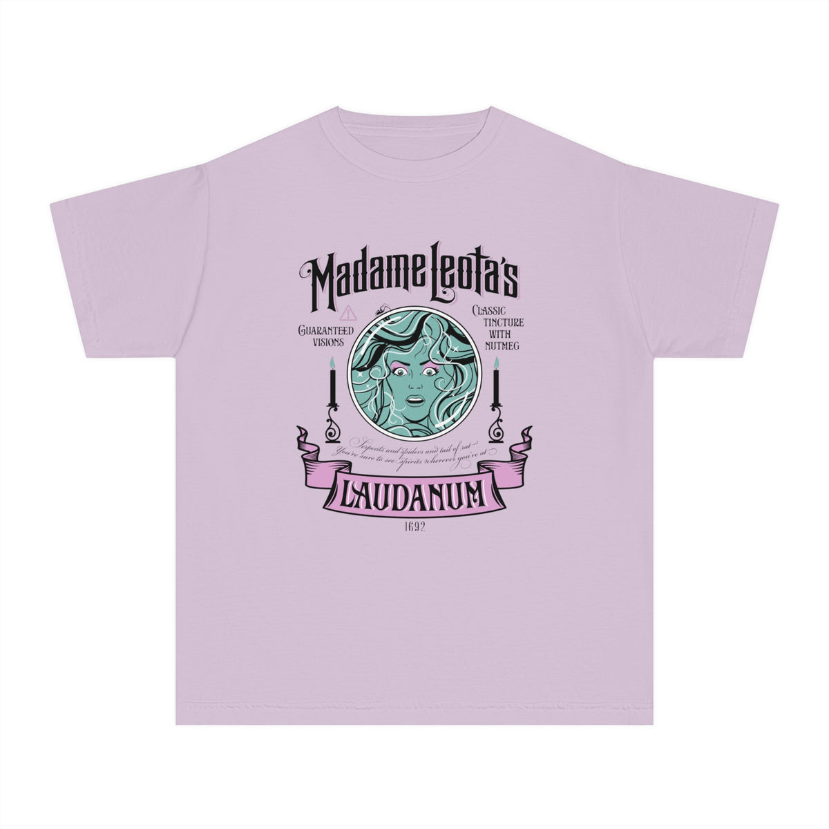 Madame Leota’s Laudanum Teal Comfort Colors Youth Midweight Tee